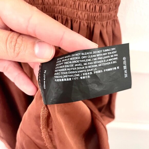 Theory Bustier Dress Flat Twill Rust Clay Women’s Size P/XS Mini Elegant - Picture 5 of 6